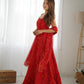 Bandhej Chiffon Flared Anarkali Gown with Dupatta