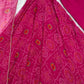 Bandhej Chiffon Flared Anarkali Gown with Dupatta