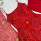 Bandhej Chiffon Flared Anarkali Gown with Dupatta