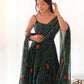 Bandhej Chiffon Flared Anarkali Gown with Dupatta
