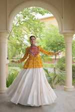 Bandhni Gamthi Peplum Lehenga Set