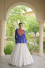 Bandhni Gamthi Peplum Lehenga Set