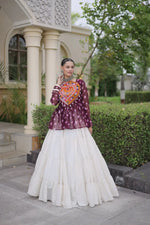 Bandhni Gamthi Peplum Lehenga Set