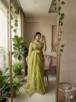 Beaded Floral Butta Saree