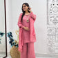 Beaded Latkan Crinkle Silk Kurta