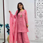 Beaded Latkan Crinkle Silk Kurta