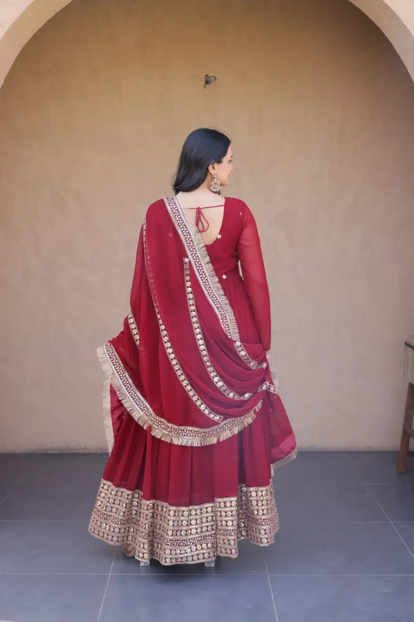 Beaded Zari Anarkali Gown