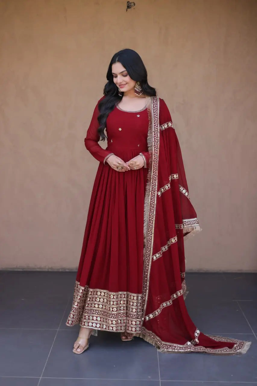 Beaded Zari Anarkali Gown