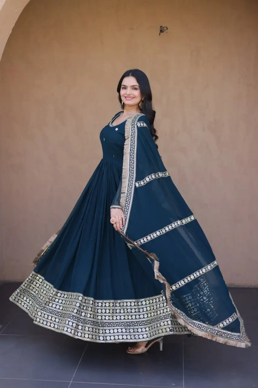 Beaded Zari Anarkali Gown