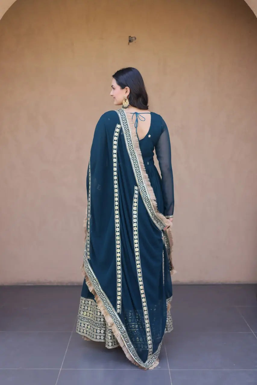 Beaded Zari Anarkali Gown