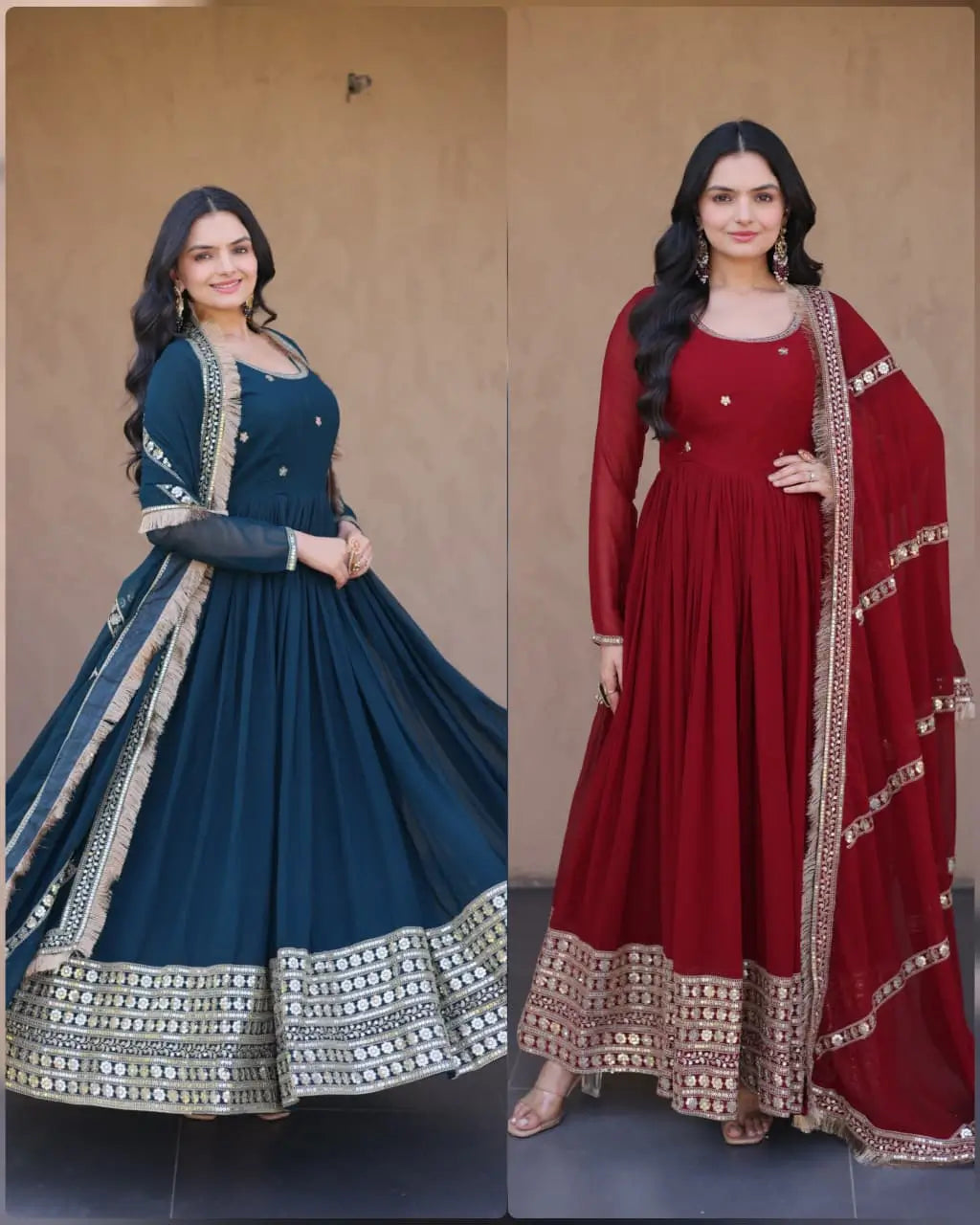 Beaded Zari Anarkali Gown