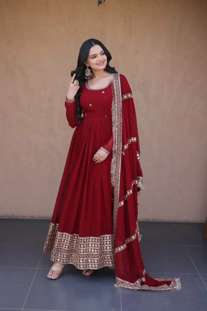 Beaded Zari Anarkali Gown