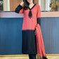Beautiful Beads work Straight Suit Set for Festive and Family Occasions