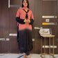 Beautiful Beads work Straight Suit Set for Festive and Family Occasions