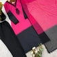 Beautiful Beads work Straight Suit Set for Festive and Family Occasions