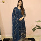 Beautiful Georgette Sequin Wave Anarkali Gown Set