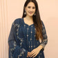Beautiful Georgette Sequin Wave Anarkali Gown Set