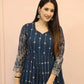 Beautiful Georgette Sequin Wave Anarkali Gown Set