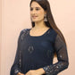 Beautiful Georgette Sequin Wave Anarkali Gown Set