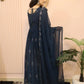 Beautiful Georgette Sequin Wave Anarkali Gown Set