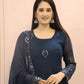 Beautiful Georgette Sequin Wave Anarkali Gown Set