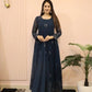 Beautiful Georgette Sequin Wave Anarkali Gown Set