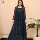 Beautiful Georgette Sequin Wave Anarkali Gown Set