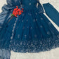 Beautiful Georgette Sequin Wave Anarkali Gown Set
