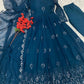 Beautiful Georgette Sequin Wave Anarkali Gown Set