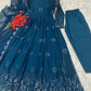 Beautiful Georgette Sequin Wave Anarkali Gown Set