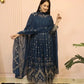 Beautiful Georgette Sequin Wave Anarkali Gown Set