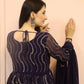Beautiful Georgette Sequin Wave Anarkali Gown Set