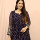 Beautiful Georgette Sequin Wave Anarkali Gown Set