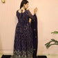 Beautiful Georgette Sequin Wave Anarkali Gown Set