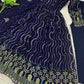 Beautiful Georgette Sequin Wave Anarkali Gown Set
