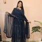 Beautiful Georgette Sequin Wave Anarkali Gown Set