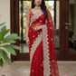 Beautiful Net Saree with Pearl Diamond Embroidery