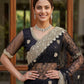 Beautiful Net Saree with Pearl Diamond Embroidery