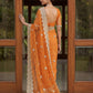 Beautiful Net Saree with Pearl Diamond Embroidery