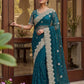 Beautiful Net Saree with Pearl Diamond Embroidery