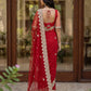 Beautiful Net Saree with Pearl Diamond Embroidery