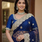 Beautiful Net Saree with Pearl Diamond Embroidery