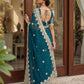 Beautiful Net Saree with Pearl Diamond Embroidery