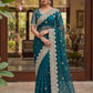 Beautiful Net Saree with Pearl Diamond Embroidery