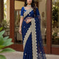 Beautiful Net Saree with Pearl Diamond Embroidery