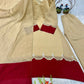 Beige Maroon Cutwork Kurta Set