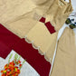 Beige Maroon Cutwork Kurta Set