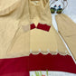 Beige Maroon Cutwork Kurta Set
