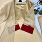 Beige Maroon Cutwork Kurta Set