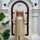 Beige Mirror Trim Palazzo Set